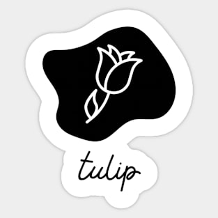 Tulip Art Deco Minimalist Flora Beautiful Sticker